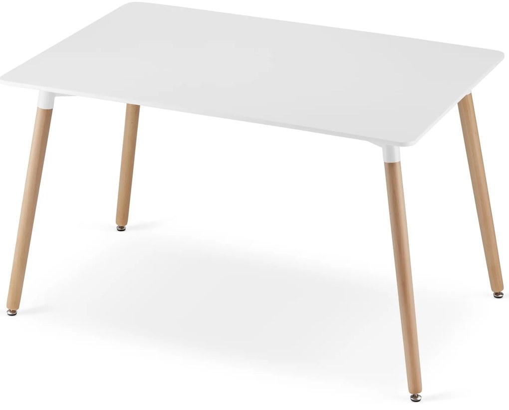 Set de masa 1 + 4, masa ADRIA 120x80cm alb + scaune BALI MARK negru