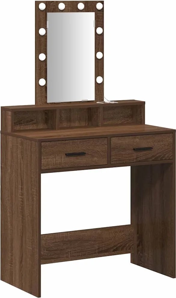 vidaXL Masă de Machiaj cu sertar Maro 79 x 41 x 140 cm Lemn compozit