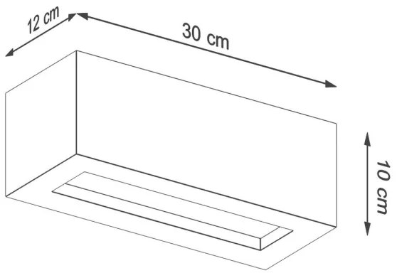 Aplică VEGA 1xE27/60W/230V 30 cm beton Sollux SL.0992