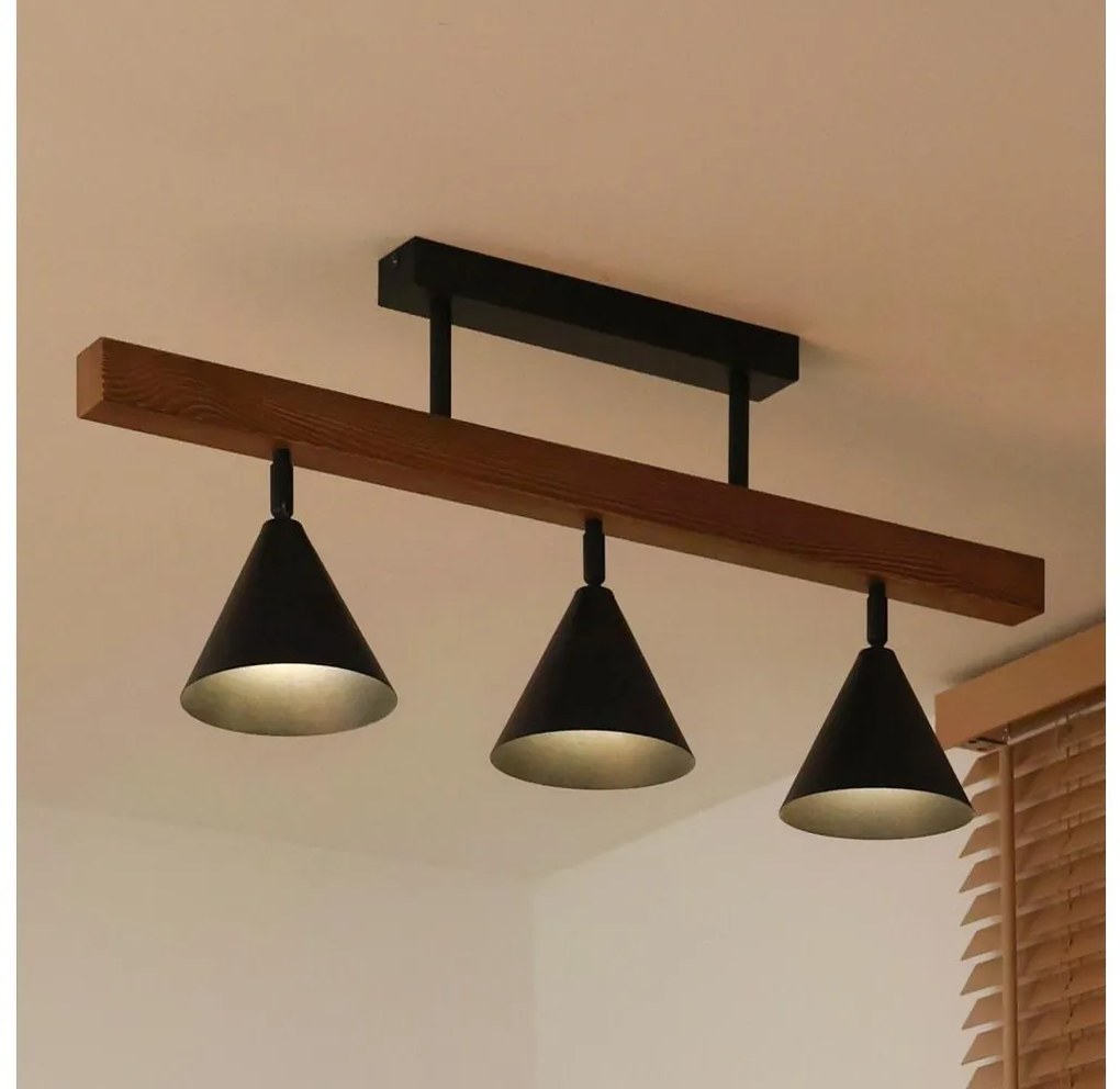 Duolla - Lustră aplicată IRONLINE 3xG9/3W/230V pin/stejar/negru