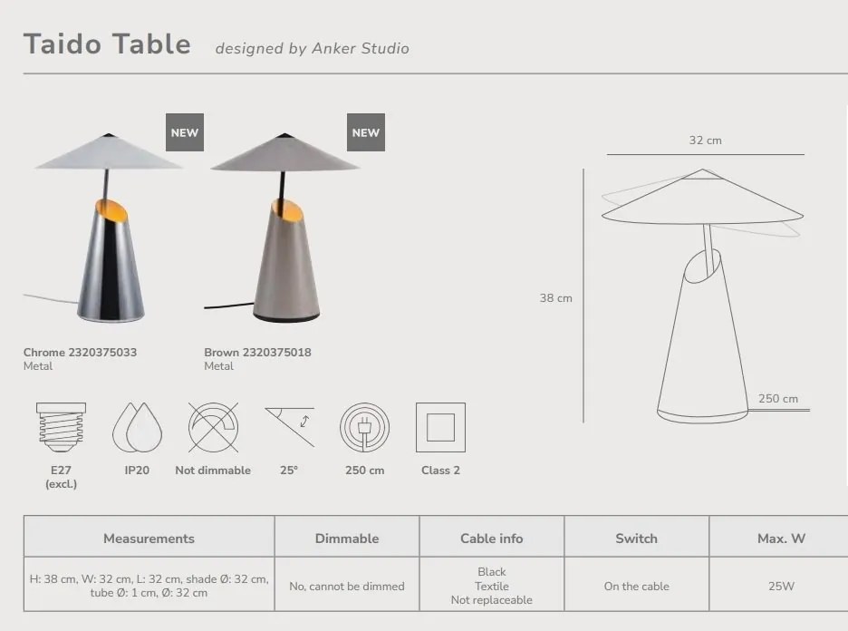 Veioza, Lampa de masa design geometric, abajur directionabil Taido maro