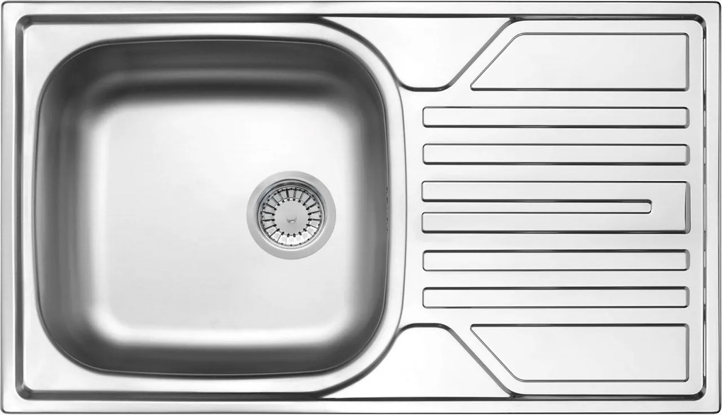 Chiuvetă din inox, 1-cuvă cu picurător - 3,5" rigole, Legato, ZEL_0113