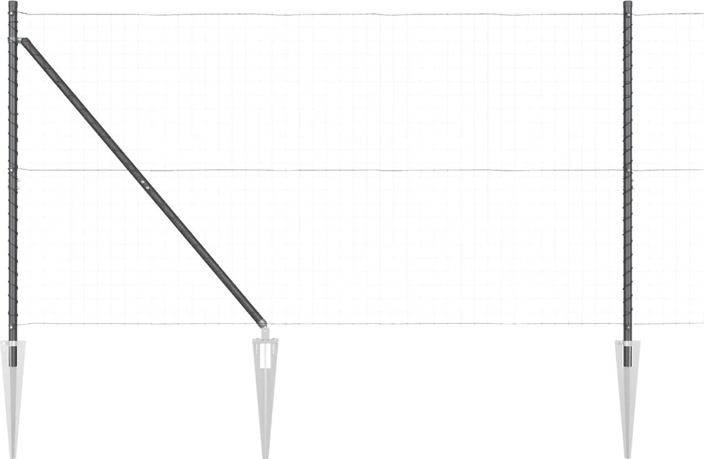 vidaXL Stâlp de gard. 26 pcs Gri 3,2 x 3,2 x 205 cm