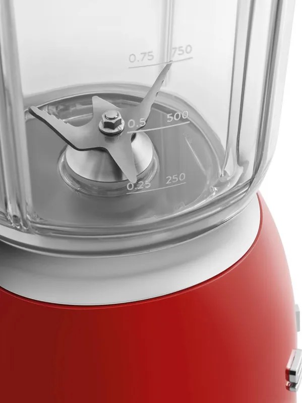 Blender Smeg BLF03RDEU, 800 W, 1,5 l, 18 000 rpm, 4 programe, 4 viteze + Impuls, Otel inoxidabil, Rosu