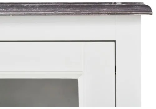 Comoda Bar Cu 2 Usi Si 3 Sertare Cabana Alb Si Antracite , 142.7 Cm