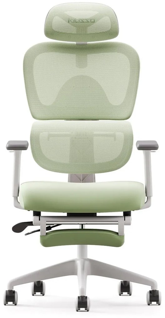 Scaun ergonomic MUSSO E600SE ADAPTIVE, șezut translatabil, cotiere 3D, suport lombar adaptiv, suport picioare, mecanism multifunctional inclinare/blocare, pivotant, Mesh, Verde
