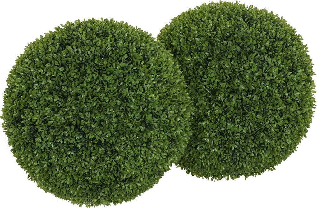 HOMCOM Set de 2 Sfere de Boxwood Artificiale, 50cm | Aosom Romania