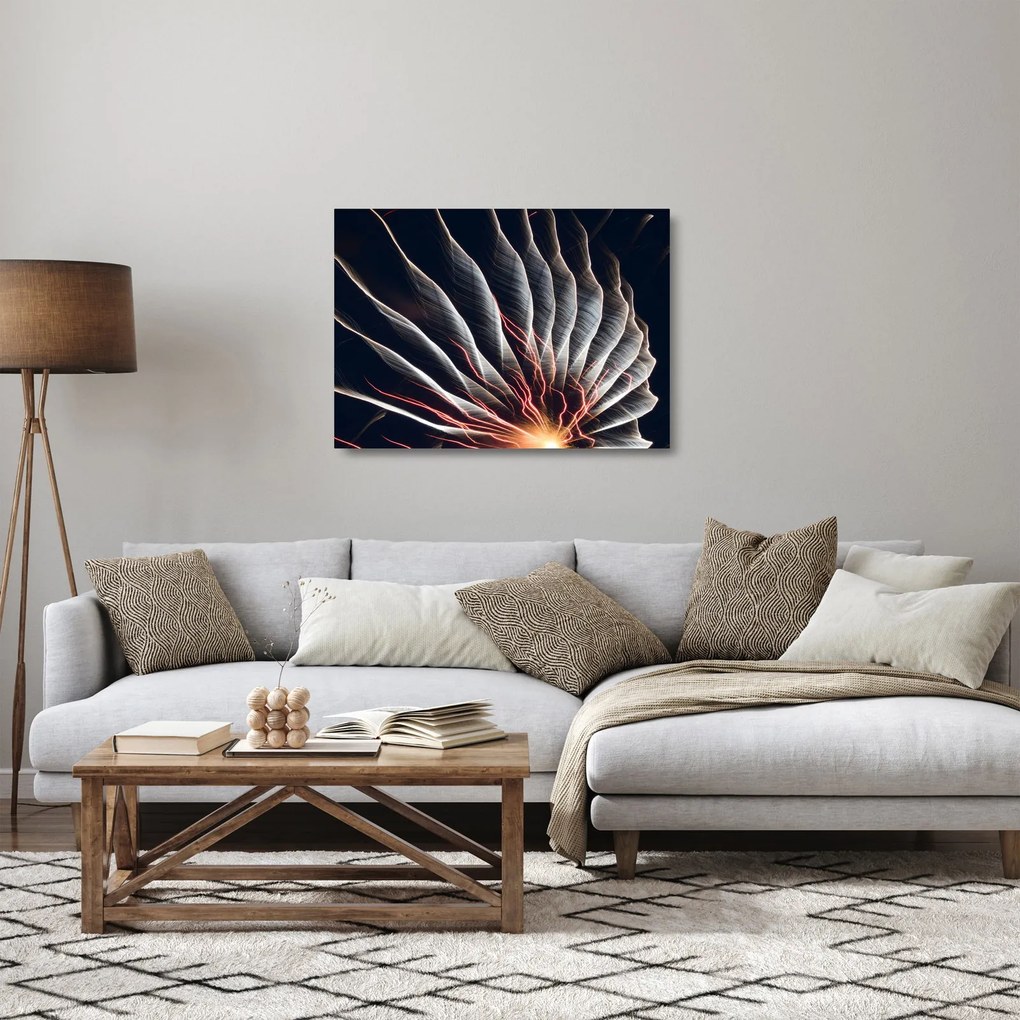 Tablou pe sticlă - Descărcare de lumini (70x50 cm)