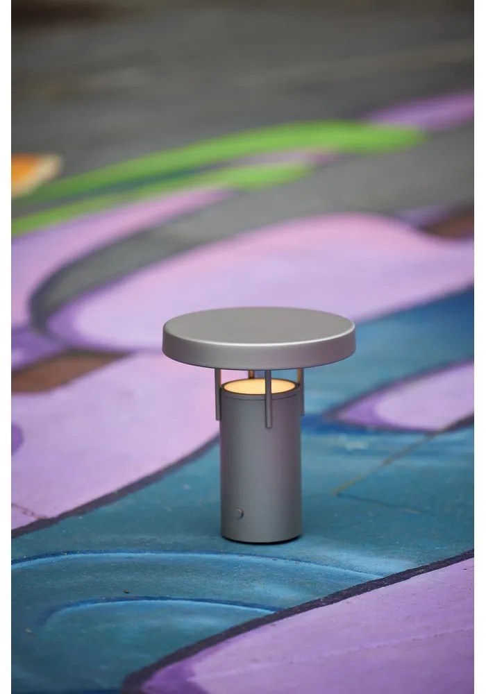 Veioză gri deschis LED cu intensitate reglabilă (înălțime 20 cm) BringMe – Hübsch