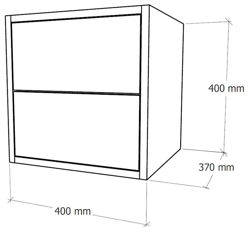 Boxie dulap de perete cu 2 sertare 40x40x37 cm stejar sonoma
