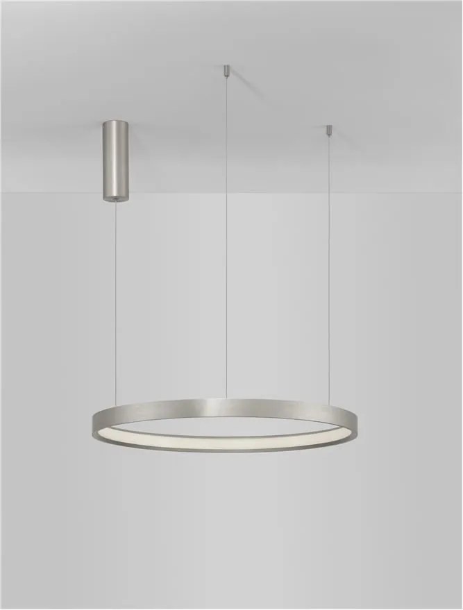 Lustra LED suspendata design modern circular PERRINE D-60cm argintie