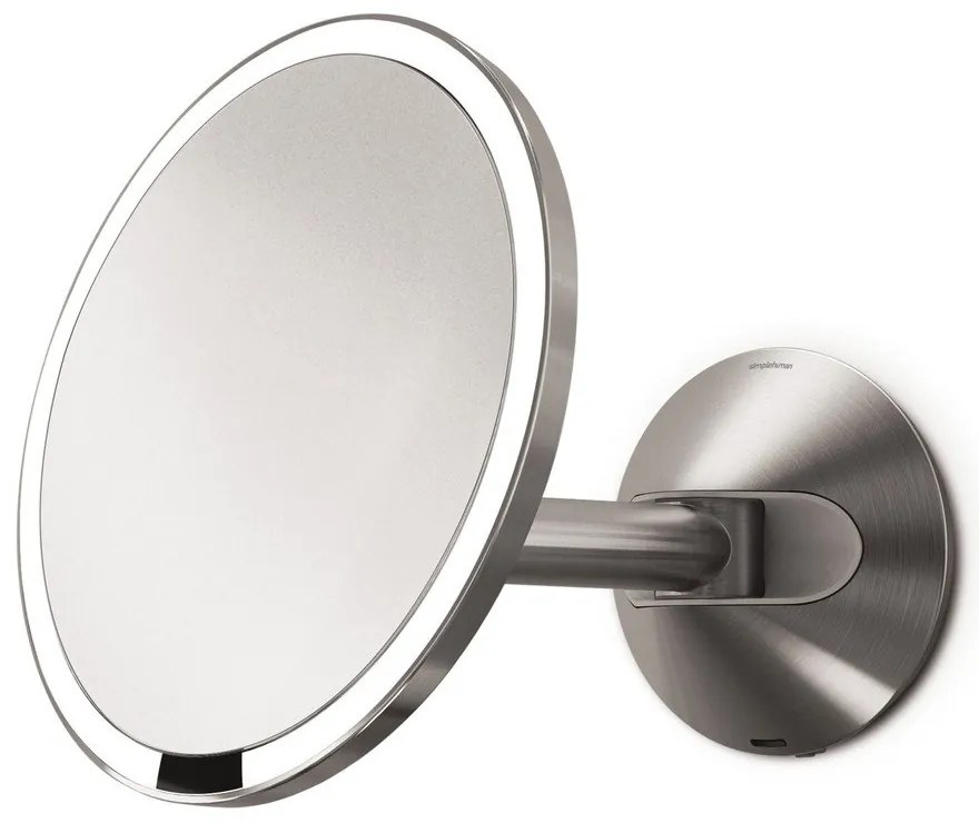 Oglindă de perete/cosmetică (5x) cu led/de mărire ø 20 cm Sensor – simplehuman