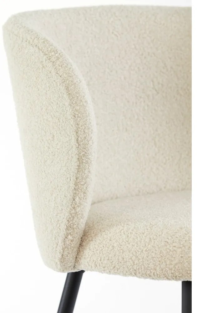 Scaun de sufragerie bej tapițat Elyna – Light &amp; Living