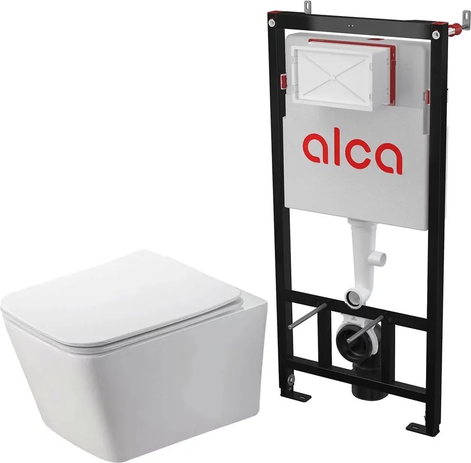 Pachet vas wc Rune Jord, capac slim softclose si rezervor wc cu cadru incastrat Alcadrain Sadromodul AM101/1120