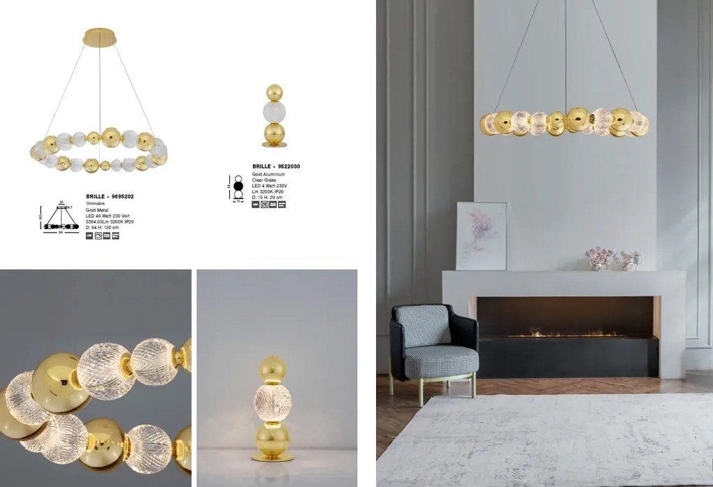 Veioza, Lampa de masa LED design elegant BRILLE