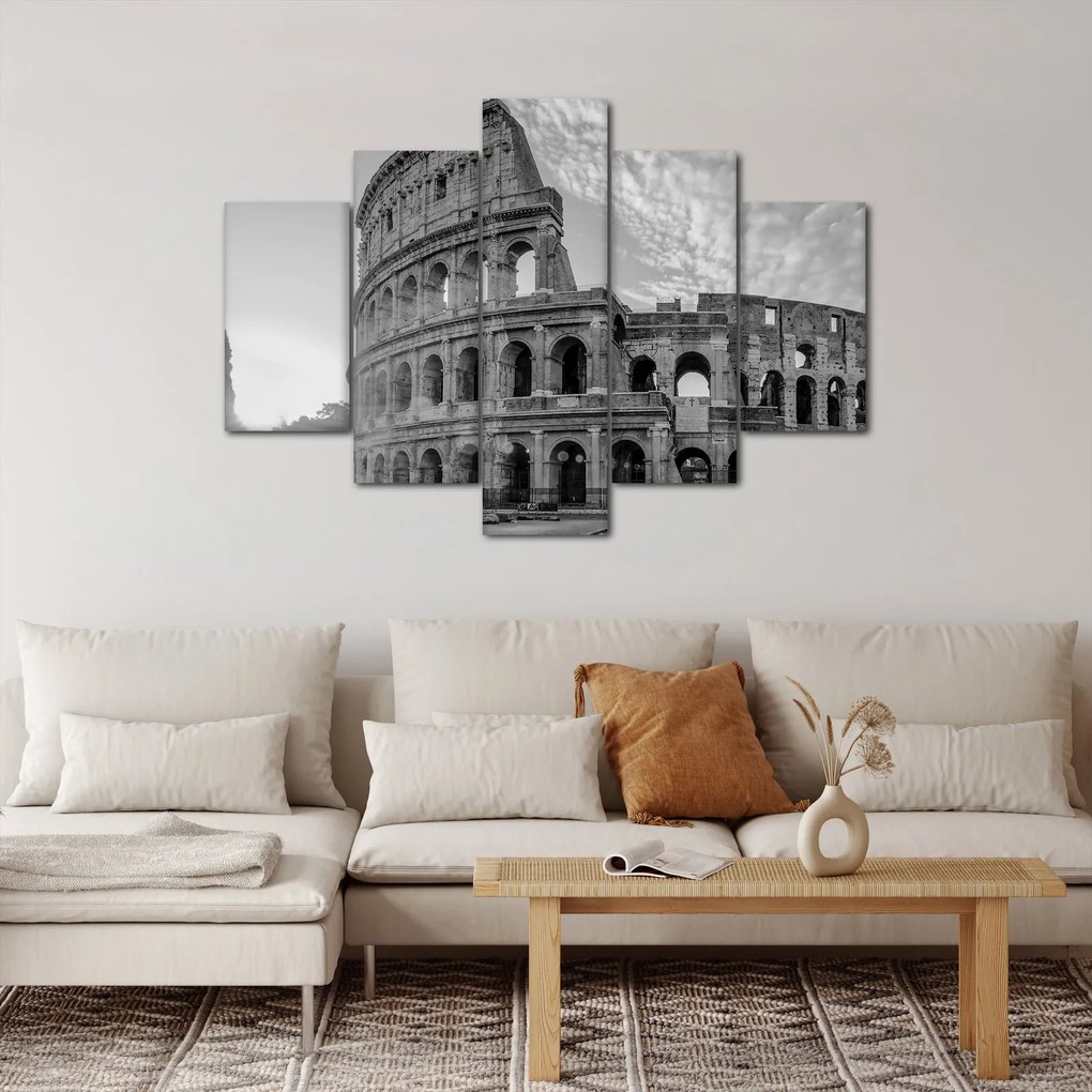 Tablou - Colosseum din Roma, alb-negru (150x105 cm)