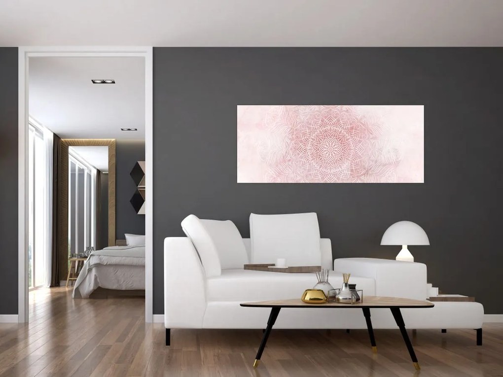 Tablou - Mandala roz (120x50 cm)
