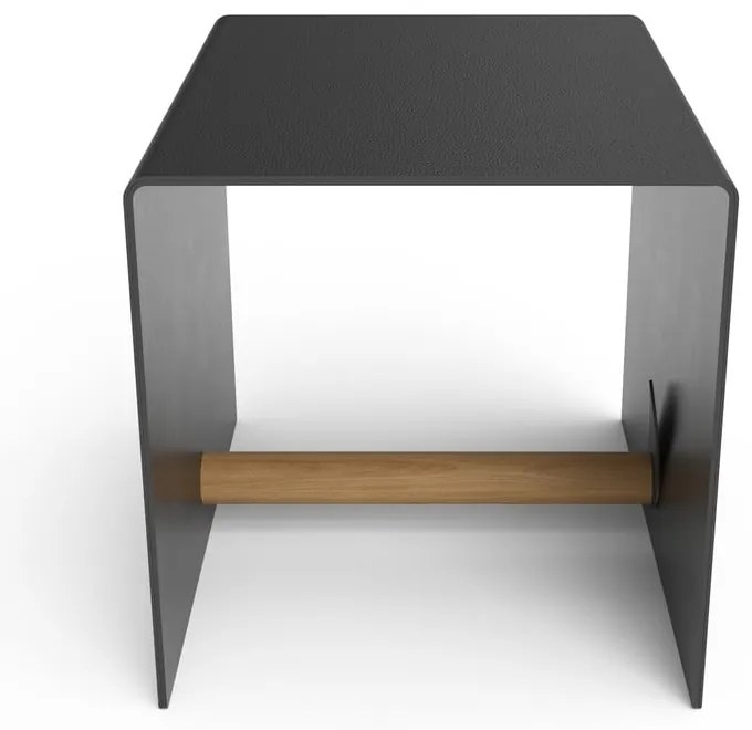 Cutie de depozitare neagră din metal și din piele ecologică decorativă 32x38x31 cm Bull – LIND DNA