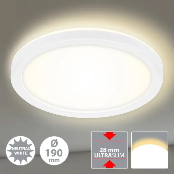 Plafonieră LED SLIM LED/12W/230V d. 19 cm Briloner 7150-416