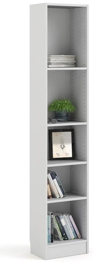 Bibliotecă Tvilum Basic, 41x203 cm, alb