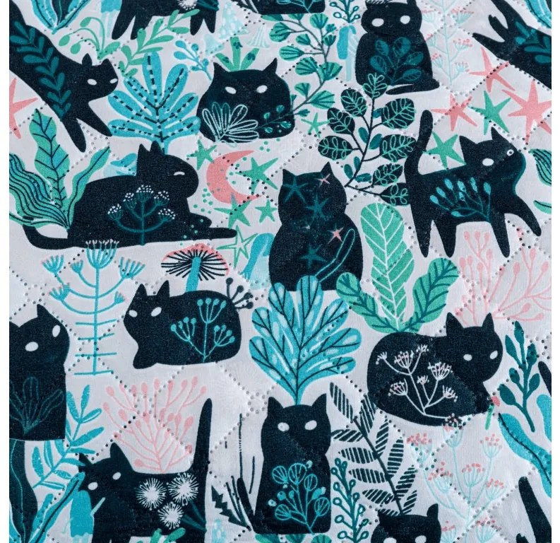 Cuvertura de pat CREEPY CATS colorat Dimensiune: 170 x 210 cm