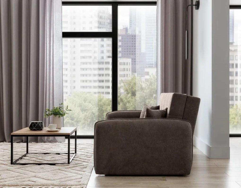 OFERTA Canapea extensibila 2 locuri LAINE, maro, calitate II