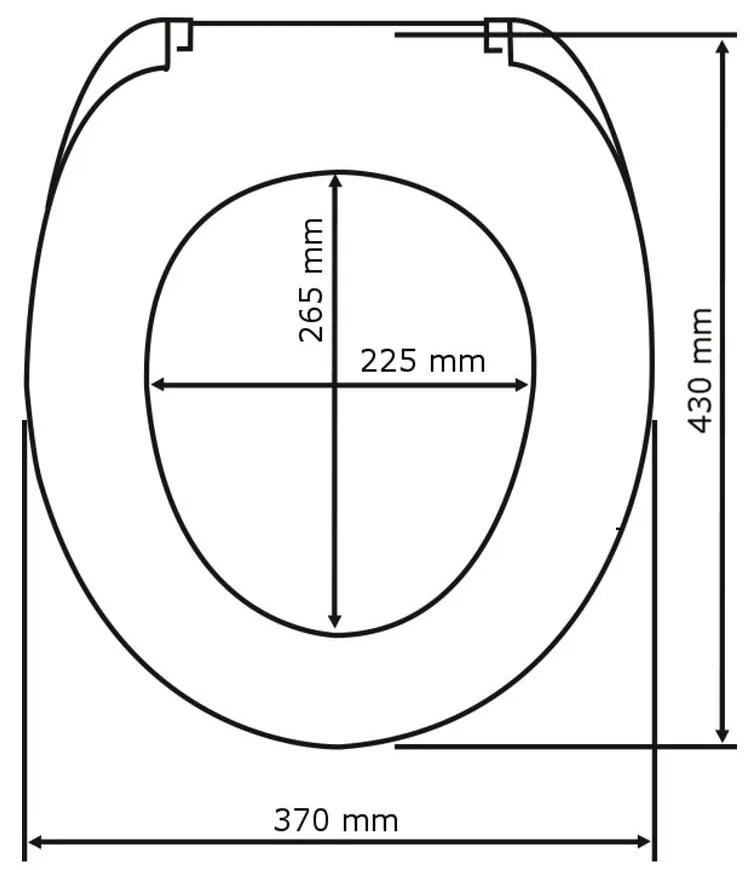 Capac WC cu închidere lentă Wenko Bellevue, 42,5 x 35,5 cm, gri închis
