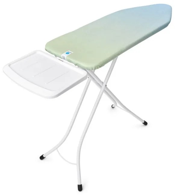 Masa de calcat Brabantia C 1008895, 124x45 cm, 7 pozitii de reglare, Suport generator de abur, Verde/Albastru