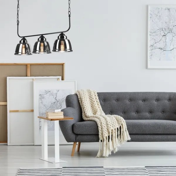 Lustră pe lanț MARIO 3xE27/60W/230V crom