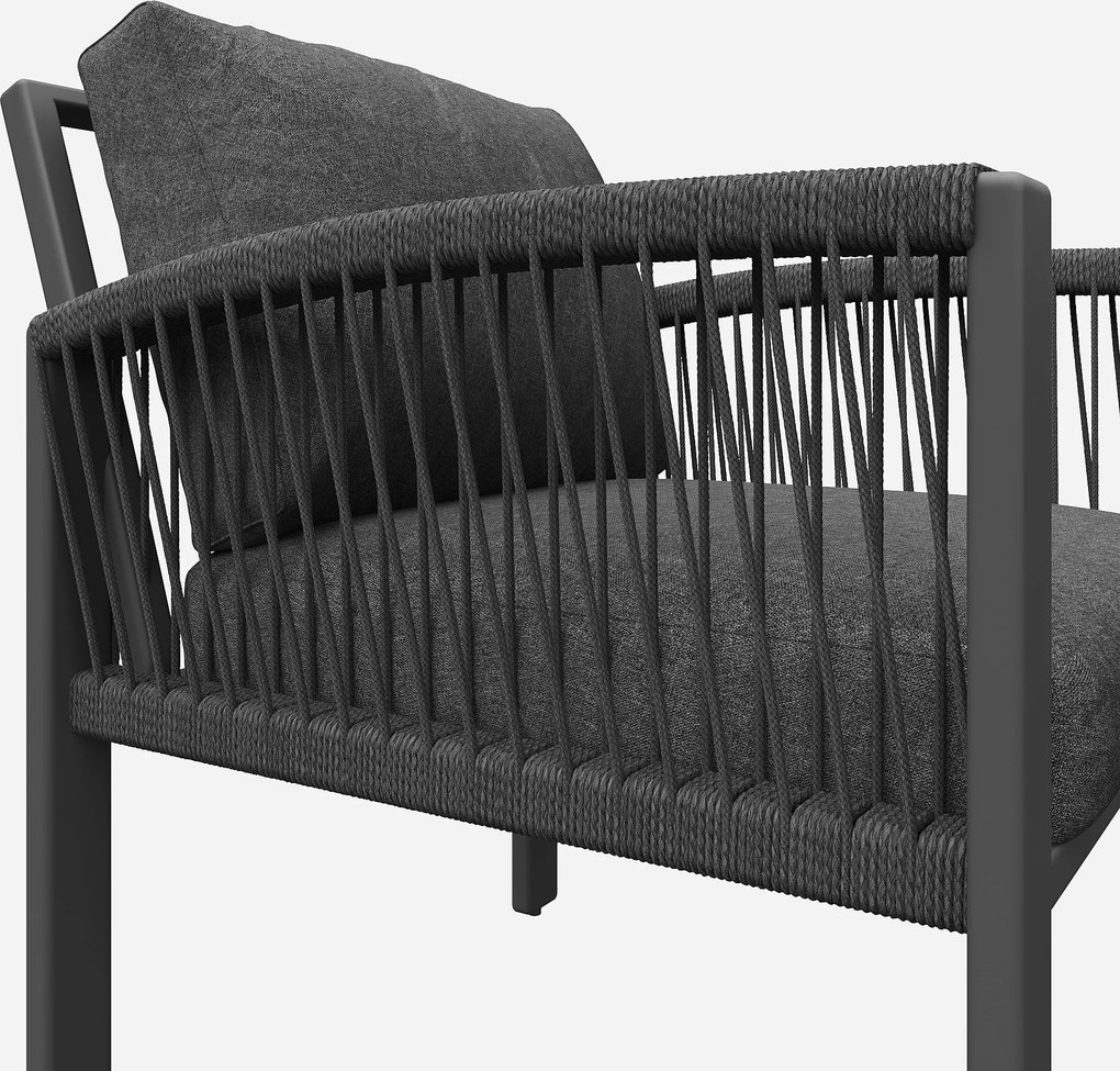 Set de lounge pentru grădină pentru 8 persoane, Gri | Aosom Romania