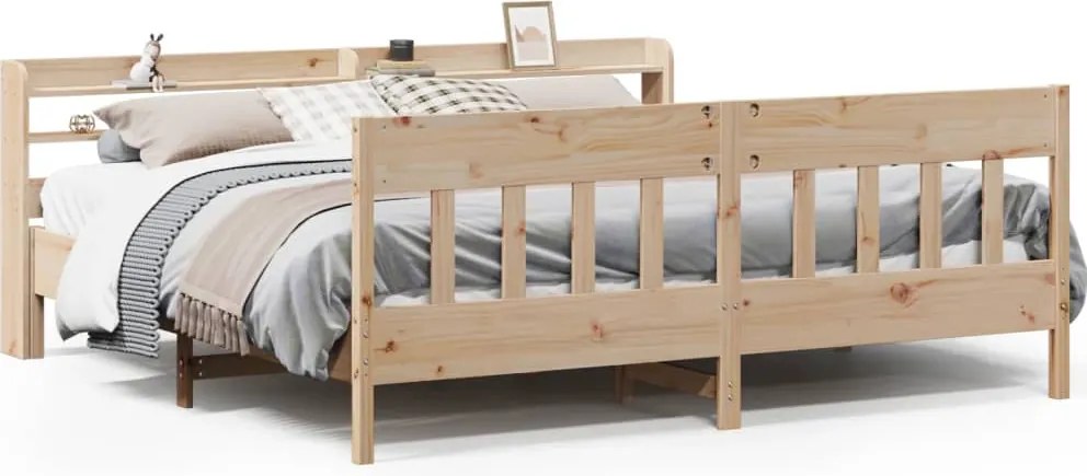 vidaXL Cadru de pat fără saltea, 180x200 cm, lemn masiv pin