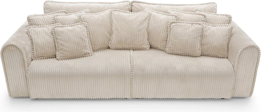 Canapea lemn masiv Big Buddy Extensibila, 302 × 92 × 130 cm