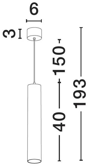 Pendul tubular design modern minimalist SEAWAVE, alb