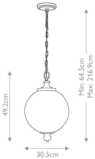 Lustră pe lanț Feiss FE-PARKMAN-PL-PN PARKMAN 1xE27/60W/230V