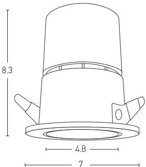 Spot LED incastrabil Trimless 10W D-7cm