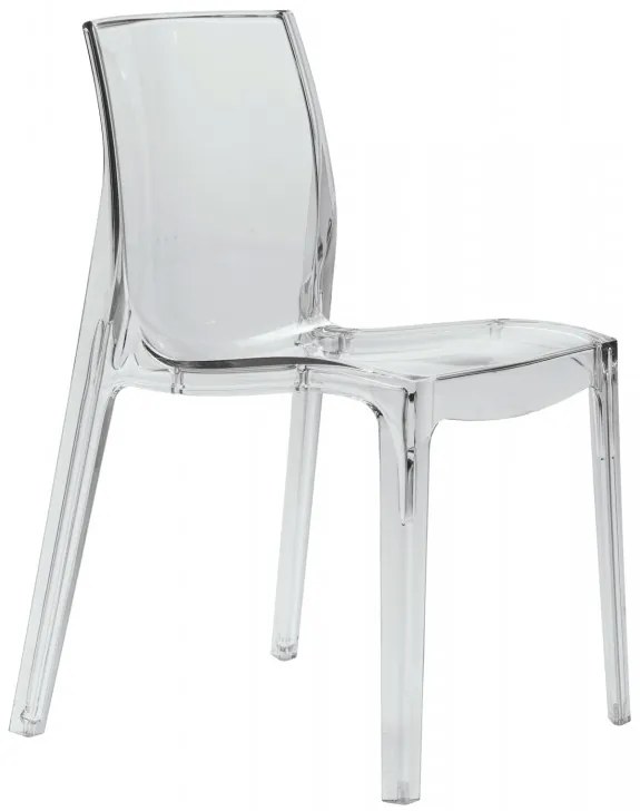 Scaun designer transparent alb