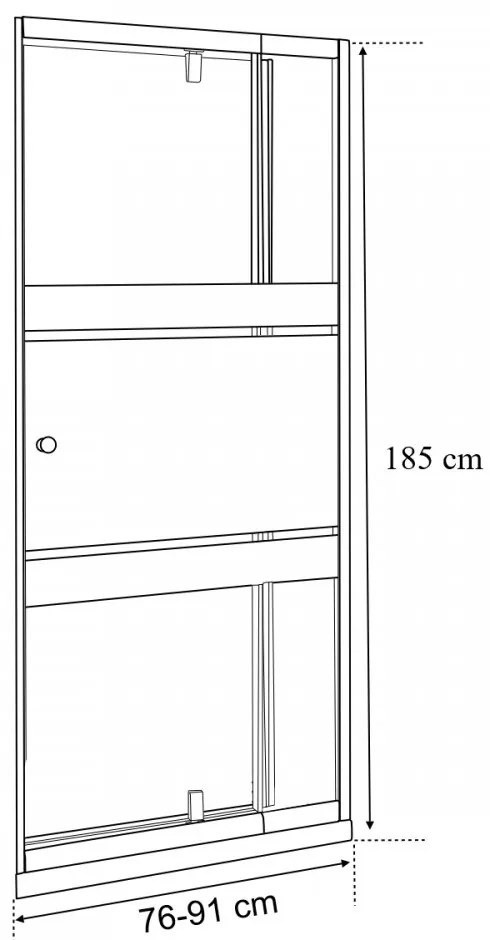 Ușă de duș reglabilă Flexi-S 76-91x185 cm