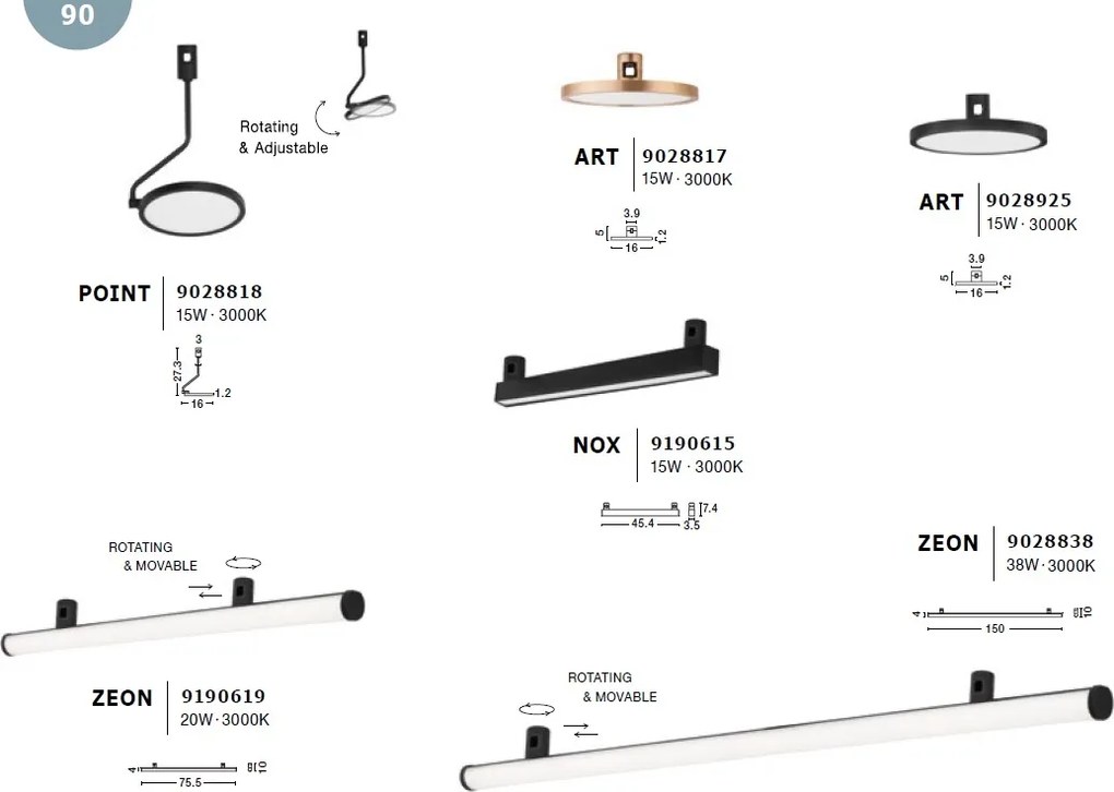 Sistem magnetic-decorativ tubular electrificat CRIMSON NVL-9190800