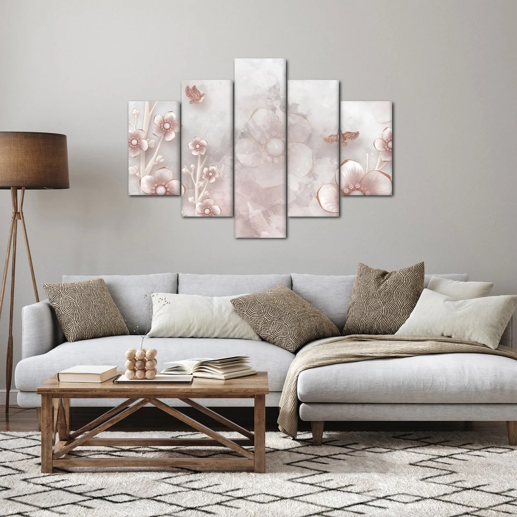 Tablou - Flori roz (150x105 cm)