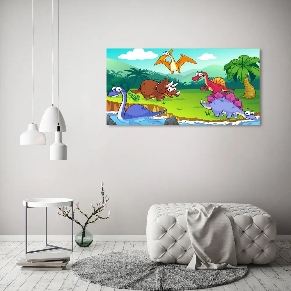 Tablou sticlă acrilică Dinozauri