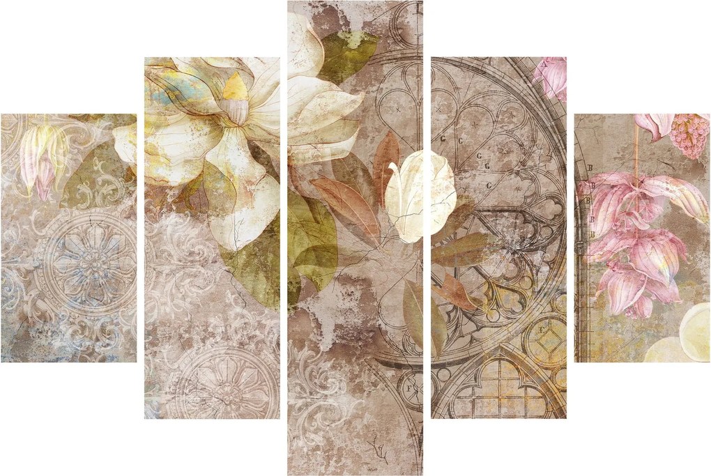 Tablou - Ornament de flori (150x105 cm)