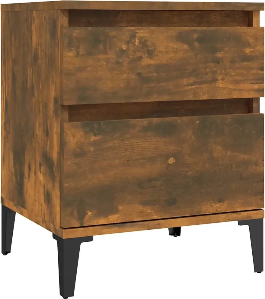 vidaXL Noptieră, stejar fumuriu, 40x35x50 cm