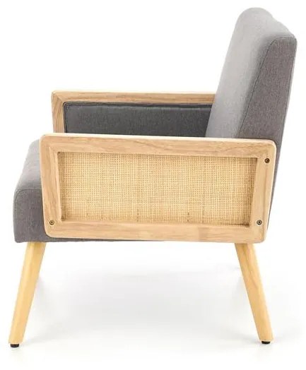 Scaun de design Culoare Gri / Lemn Masiv, KANNUS