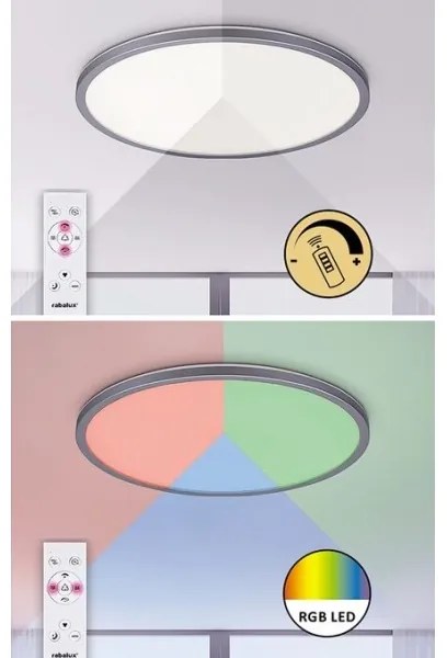 Rabalux 2290 - Plafonieră LED RGB dimabilă RASMUS LED/22W/230V + telecomandă