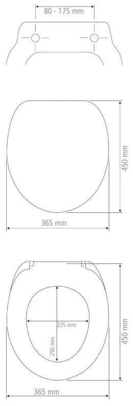 Capac WC Wenko Elephant, negru