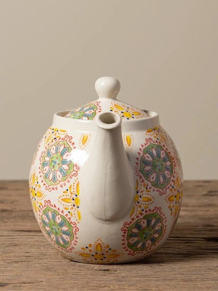 Ceainic din ceramica, pictat manual, Bohemian