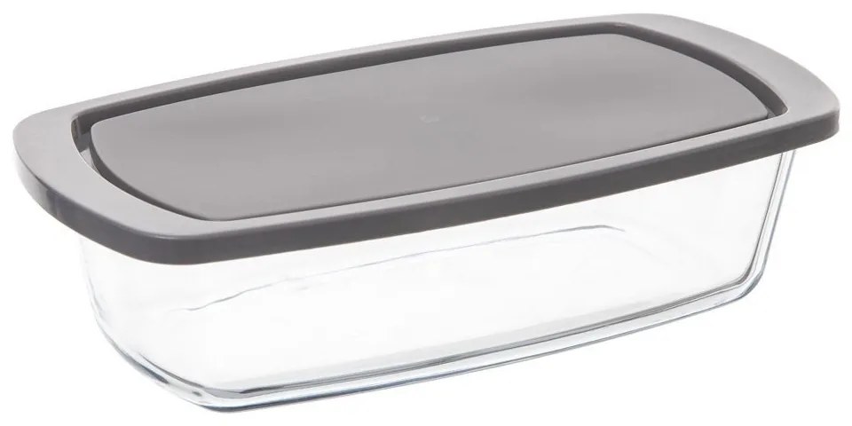 Recipient alimentar din sticla cu capac, 27 x 14 cm