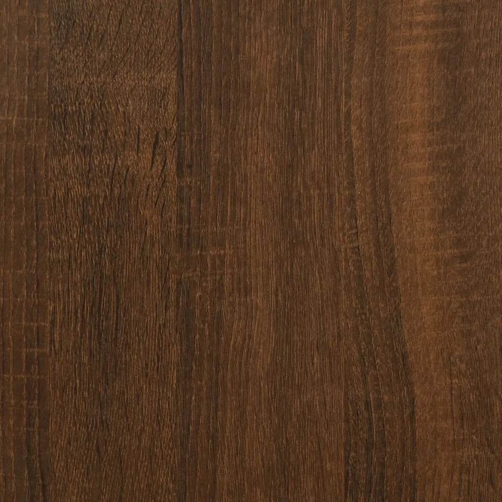 Noptiera cu picioare din metal, stejar maro, 40x35x69 cm 1, Stejar brun
