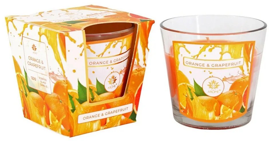 Lumânare parfumată Arome Orange & Grapefruit, 120 g