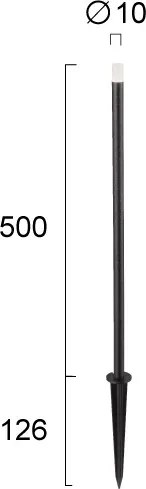 Corp de iluminat LED de exterior BAR, 1W/24V, IP65, negru